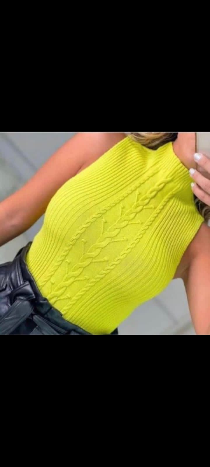 Cropped modal com elastano